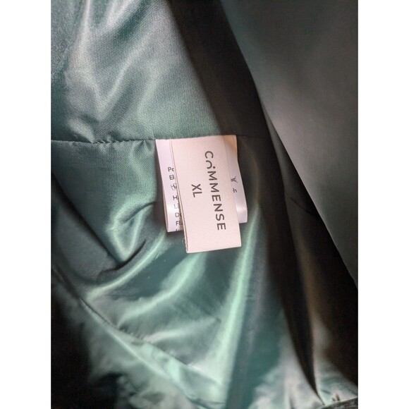 Green Velvet Blazer Jacket Gold Buttons Size XL Witchy Holiday Party Glam Sexy - Picture 5 of 8